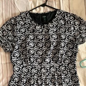 2 for 20🤩J. Crew dress. B/W Peter Pan collar Sz 12